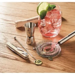 Gift Campaign Kit da cocktail con 5 accessori in sacchetto di cotone da 220 g/m²></noscript> Altri Utensili Da Cucina