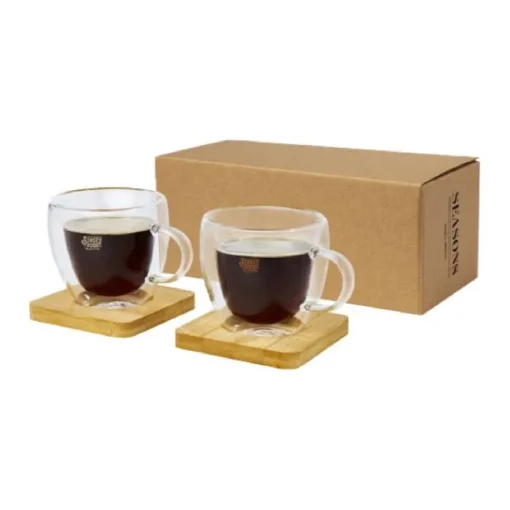 Gift Campaign Kit due tazze piccole da caffè con piattino in bambù da 100ml Espresso> Tazzine Da Caffè E Tazze Tè