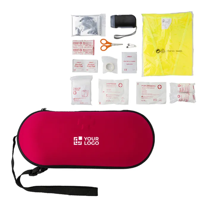 Gift Campaign Kit primo soccorso per auto in custodia rigida 12 accessori Assistance> Gadget Per Auto|Gadget Per L'Ufficio