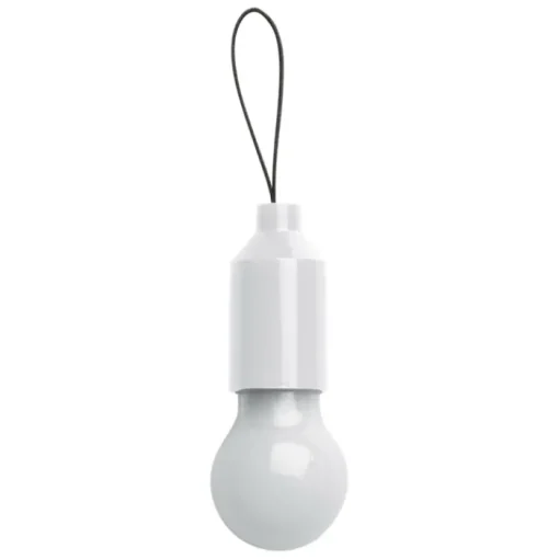 Gift Campaign Lampadina con luce a 1 LED in ABS con filo per appenderla> Torce