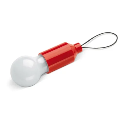 Gift Campaign Lampadina con luce a 1 LED in ABS con filo per appenderla> Torce