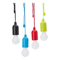 Gift Campaign Lampadina con luce LED colorata con filo abbinato per appenderla 1W></noscript> Torce