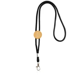 Gift Campaign Lanyard ecologico con design tubolare e regolatore in bambù> Lanyard E Porta Badge Personalizzati
