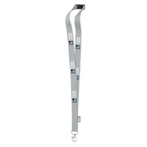 Gift Campaign Lanyard in rPET con moschettone metallico e chiusura di sicurezza 20mm> Lanyard E Porta Badge Personalizzati