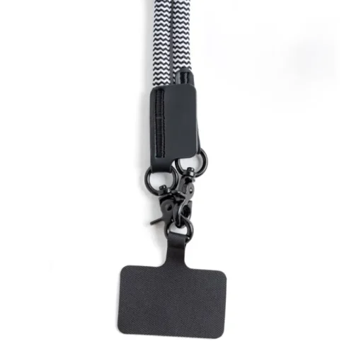 Gift Campaign Lanyard in RPET con supporto per smartphone e doppio moschettone> Lanyard E Porta Badge Personalizzati