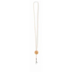 Gift Campaign Lanyard porta badge in cotone con dettaglio in bambù Cotton Hook></noscript> Lanyard E Porta Badge Personalizzati