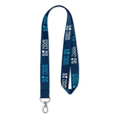 Gift Campaign Lanyard promozionale in poliestere con il vostro logo tessuto Woven></noscript> Lanyard E Porta Badge Personalizzati