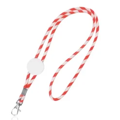 Gift Campaign Lanyard tubolare in poliestere con righe bianche e colore a scelta></noscript> Lanyard E Porta Badge Personalizzati