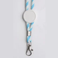 Gift Campaign Lanyard tubolare in poliestere con righe bianche e colore a scelta></noscript> Lanyard E Porta Badge Personalizzati