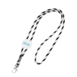 Gift Campaign Lanyard tubolare in poliestere con righe bianche e colore a scelta></noscript> Lanyard E Porta Badge Personalizzati