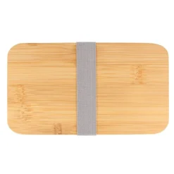 Gift Campaign Lunch box doppio in plastica riciclata e bambù con elastico da 1l></noscript> Porta Pranzo