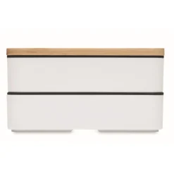 Gift Campaign Lunch box doppio scomparto con posate in PP riciclato e bambù 800ml></noscript> Porta Pranzo