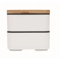 Gift Campaign Lunch box doppio scomparto con posate in PP riciclato e bambù 800ml></noscript> Porta Pranzo