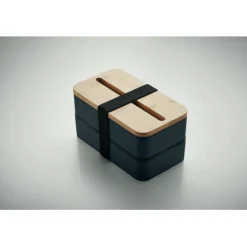 Gift Campaign Lunch box doppio scomparto con posate in PP riciclato e bambù 800ml></noscript> Porta Pranzo