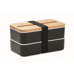 Gift Campaign Lunch box doppio scomparto con posate in PP riciclato e bambù 800ml></noscript> Porta Pranzo