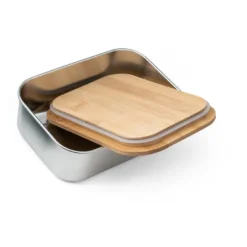 Gift Campaign Lunch box ermetico in acciaio inox e bambù con elastico 800ml Scandi></noscript> Porta Pranzo