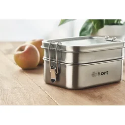 Gift Campaign Lunch box in acciaio inossidabile con 2 scomparti 1,2L Double></noscript> Porta Pranzo