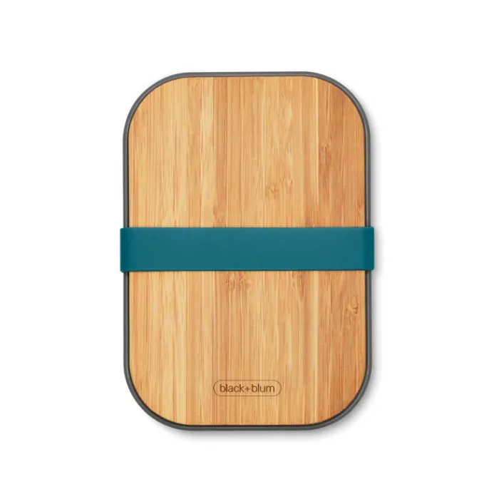 Gift Campaign Lunch box in acciaio inox con coperchio e fascia Black+Blum da 1,25l> Porta Pranzo