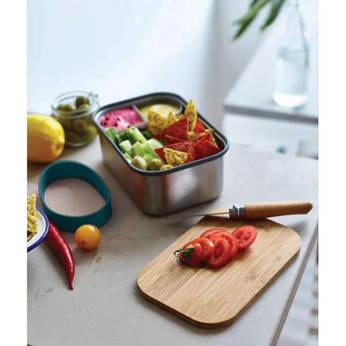 Gift Campaign Lunch box in acciaio inox con coperchio e fascia Black+Blum da 1,25l> Porta Pranzo