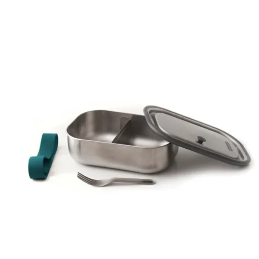 Gift Campaign Lunch box in acciaio inox con posate e fascia Black+Blum da 1 litro> Porta Pranzo
