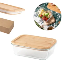 Gift Campaign Lunch box promozionale in vetro e bambù 1L Vidrio Nordik Plus><noscript><img width=