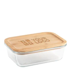 Gift Campaign Lunch box promozionale in vetro e bambù 1L Vidrio Nordik Plus><noscript><img width=