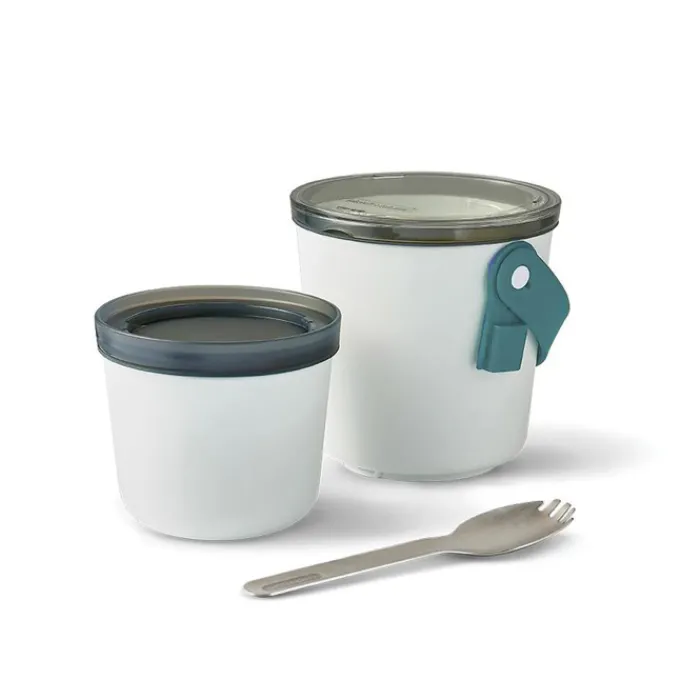 Gift Campaign Lunch pot tipo bicchiere con 2 contenitori ermetici Black+Blum 900ml> Porta Pranzo