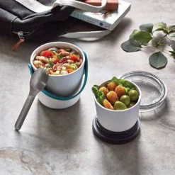 Gift Campaign Lunch pot tipo bicchiere con 2 contenitori ermetici Black+Blum 900ml><noscript><img width=