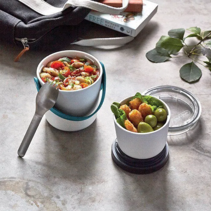 Gift Campaign Lunch pot tipo bicchiere con 2 contenitori ermetici Black+Blum 900ml> Porta Pranzo