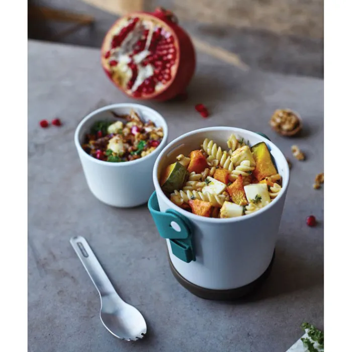 Gift Campaign Lunch pot tipo bicchiere con 2 contenitori ermetici Black+Blum 900ml> Porta Pranzo