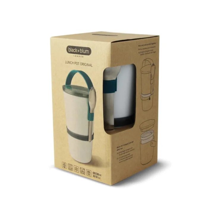 Gift Campaign Lunch pot tipo bicchiere con 2 contenitori ermetici Black+Blum 900ml> Porta Pranzo