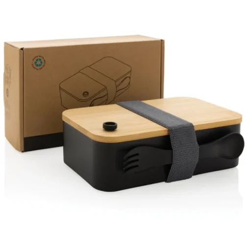 Gift Campaign Lunchbox in PP riciclato con coperchio in bambù Complete Bamboo Eco> Gadget Ecologici|Porta Pranzo
