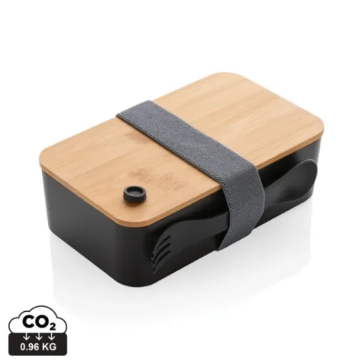 Gift Campaign Lunchbox in PP riciclato con coperchio in bambù Complete Bamboo Eco> Gadget Ecologici|Porta Pranzo