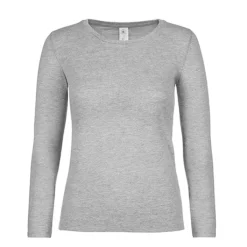 Gift Campaign Maglia con logo da donna a maniche lunghe in cotone 145 g/m2 B&C><noscript><img width=