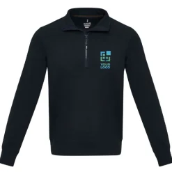 Gift Campaign Maglione unisex in tessuto riciclato con zip corta 280g/m2 Elevate NXT></noscript> Felpe Personalizzate