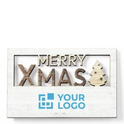 Gift Campaign Magnete in legno con messaggio natalizio Merry Xmas></noscript> Gadget Natalizi