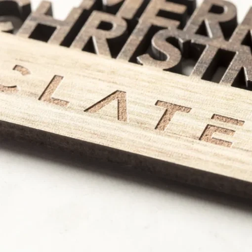 Gift Campaign Magnete in legno con messaggio di Merry Christmas> Gadget Natalizi