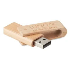 Gift Campaign Memorie USB personalizzate di legno di bambù la clip ruota Ecotwist><noscript><img width=