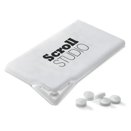 Gift Campaign Mentine promozionali senza zucchero scatolina rettangolare CandyCard> Mentine E Gomme Da Masticare