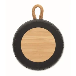 Gift Campaign Mini cassa wireless a forma di pneumatico bambù e ABS riciclato 3W><noscript><img width=