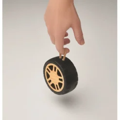 Gift Campaign Mini cassa wireless a forma di pneumatico bambù e ABS riciclato 3W><noscript><img width=