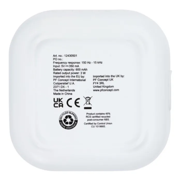 Gift Campaign Mini speaker Bluetooth® 5.3 in plastica RSC con controlli musicali 3W> Casse Personalizzate