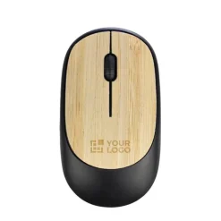 Gift Campaign Mouse wireless con dettagli in bambù personalizzabile></noscript> Mouse