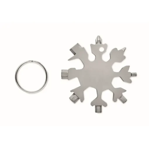 Gift Campaign Multi attrezzo in acciaio inox 17 funzioni e anello portachiavi Snowflake> Altri Attrezzi