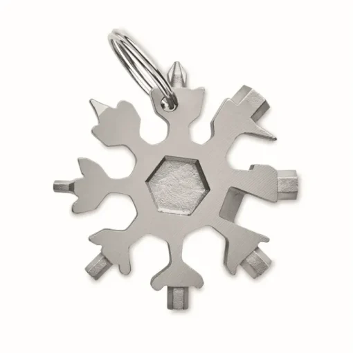 Gift Campaign Multi attrezzo in acciaio inox 17 funzioni e anello portachiavi Snowflake> Altri Attrezzi