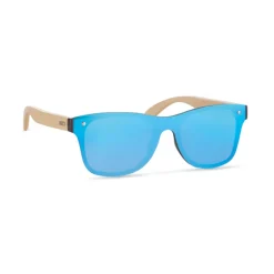 Gift Campaign Occhiali da sole con logo lenti specchiate UV400 aste Bamboo Beach> Occhiali Da Sole Personalizzati