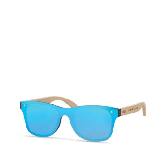Gift Campaign Occhiali da sole con logo lenti specchiate UV400 aste Bamboo Beach> Occhiali Da Sole Personalizzati