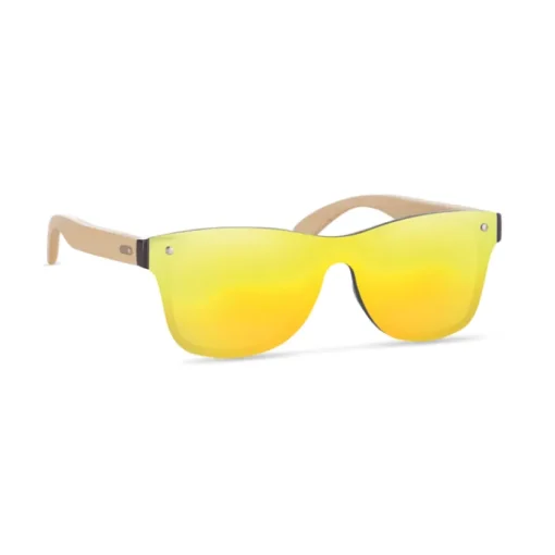 Gift Campaign Occhiali da sole con logo lenti specchiate UV400 aste Bamboo Beach> Occhiali Da Sole Personalizzati