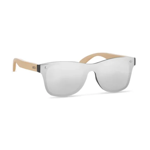 Gift Campaign Occhiali da sole con logo lenti specchiate UV400 aste Bamboo Beach> Occhiali Da Sole Personalizzati