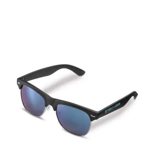 Gift Campaign Occhiali da sole con montatura nera e lenti blu con protezione UV400> Occhiali Da Sole Personalizzati